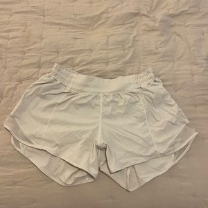 Lululemon white hotty hot shorts